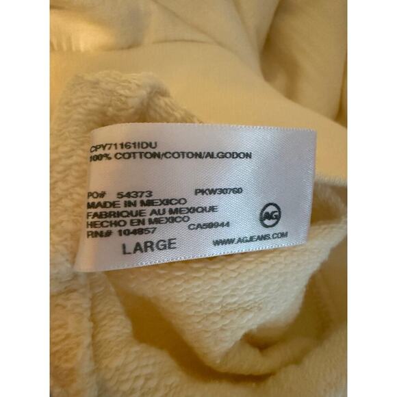 Adriano Goldschmied AG Cecilia Ruffle Crew Neck Sweatshirt Women’s Size L NWT - Picture 11 of 11